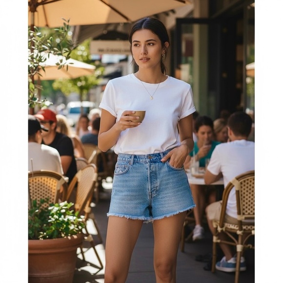 Reformation Pants - REFORMATION Jeans Denim Cut-Off Shorts Button Fly Colorado Frayed Size 25